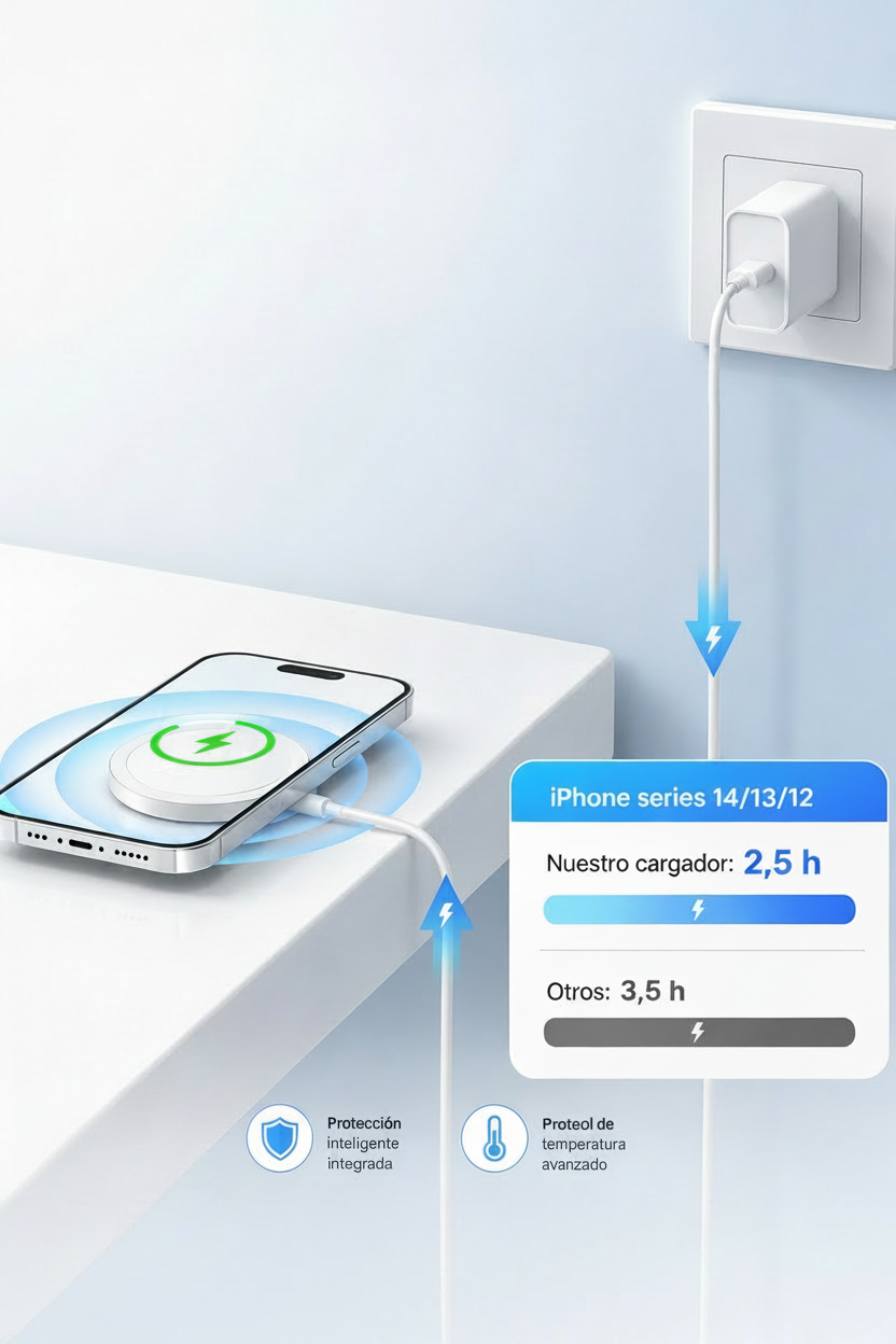 Cargador Inalámbrico Magnético para iPhone