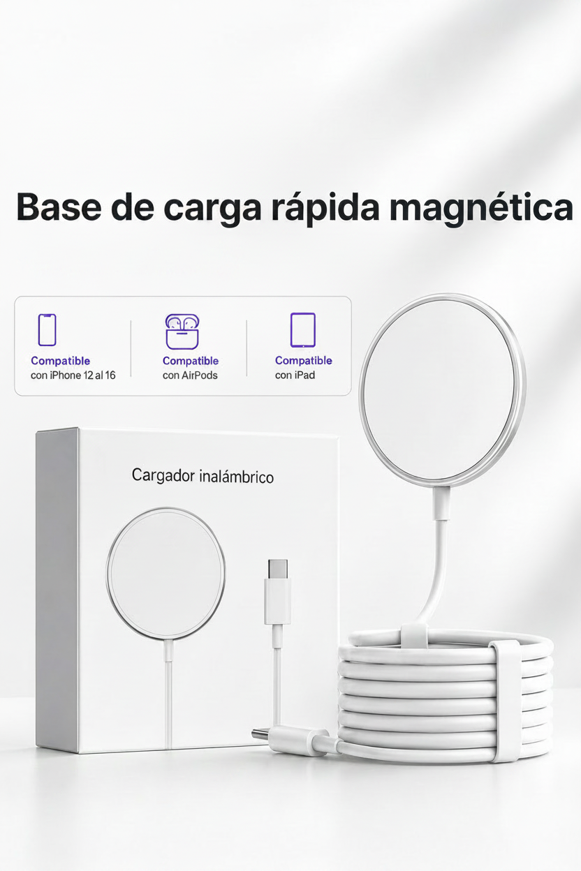 Cargador Inalámbrico Magnético para iPhone