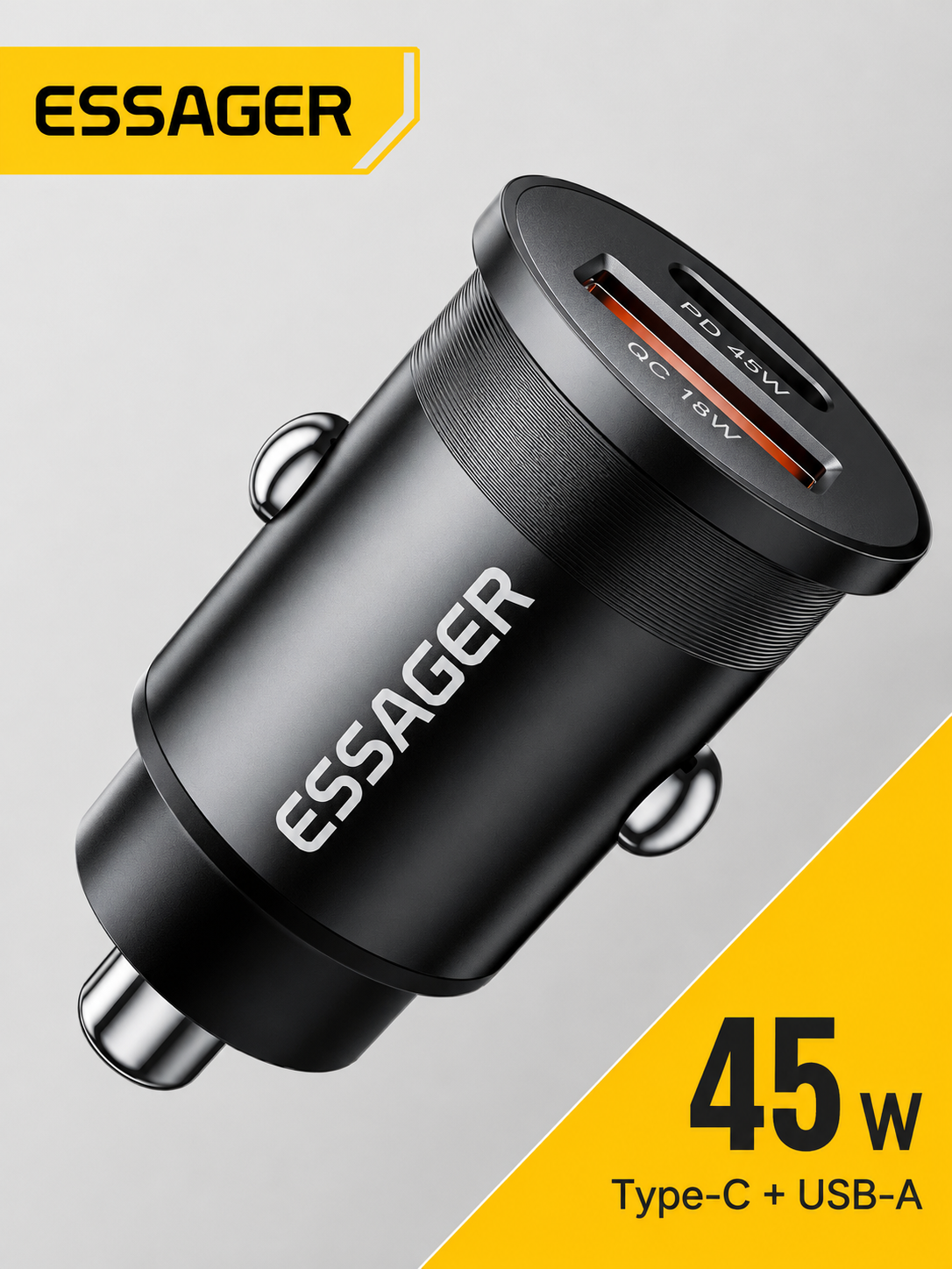 Cargador Rápido para Auto 45W