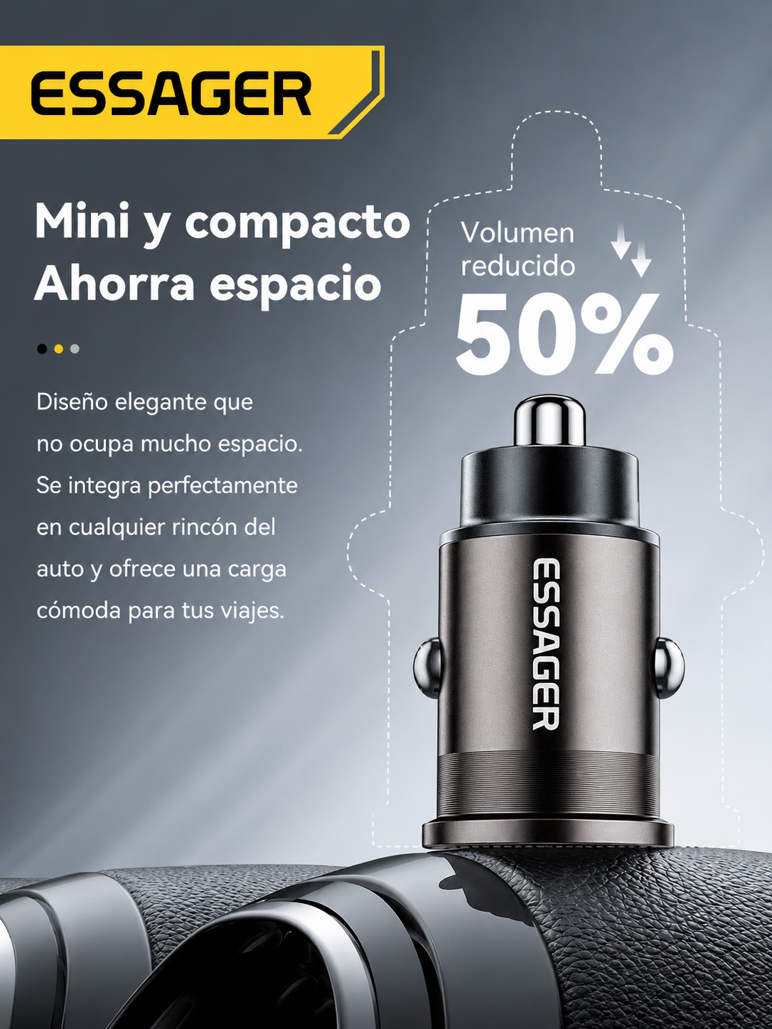 Cargador Rápido para Auto 45W