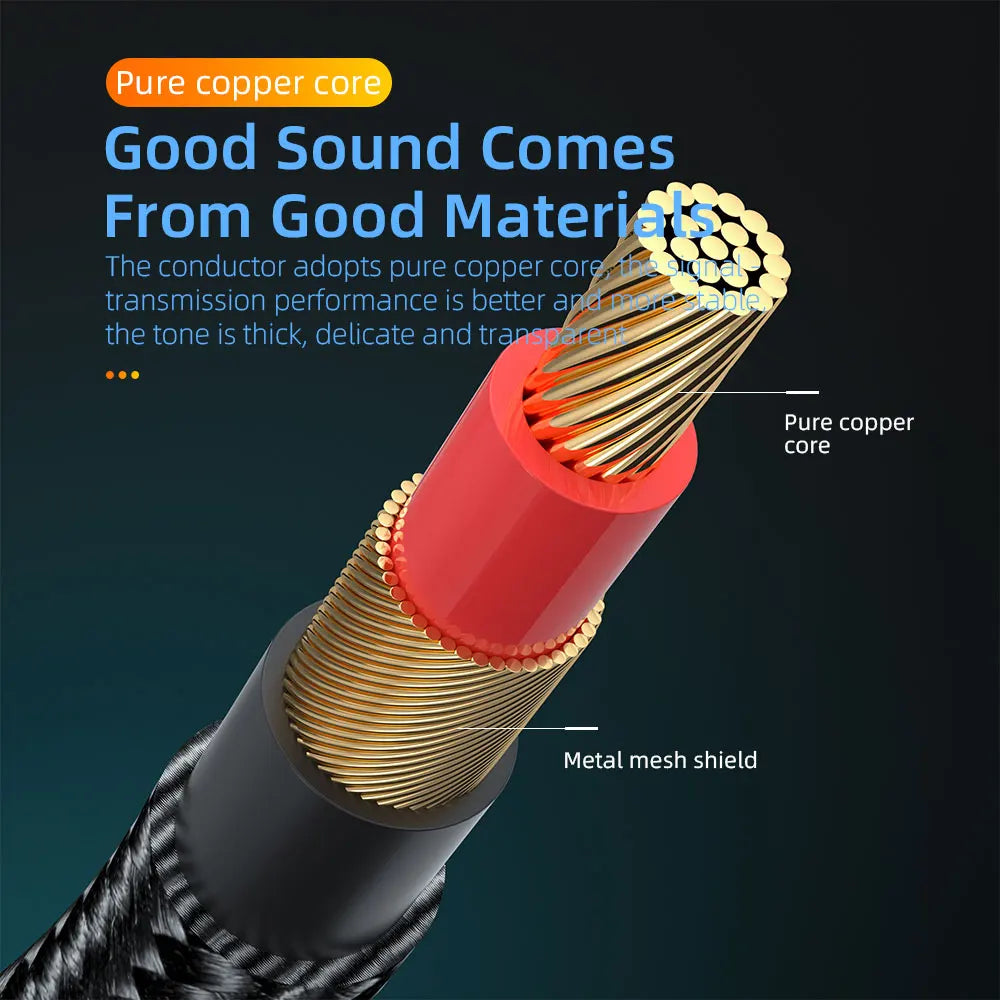 Cable Auxiliar 3.5 mm para Auto y Audio