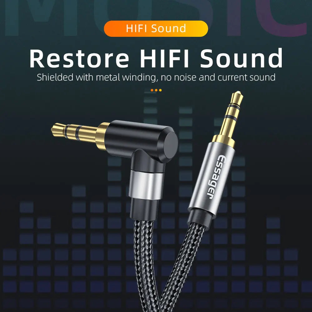 Cable Auxiliar 3.5 mm para Auto y Audio